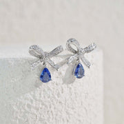 Unheated Natural Sapphire Diamond Drop Earrings D2.02ct d0.681ct. 18K Gold
